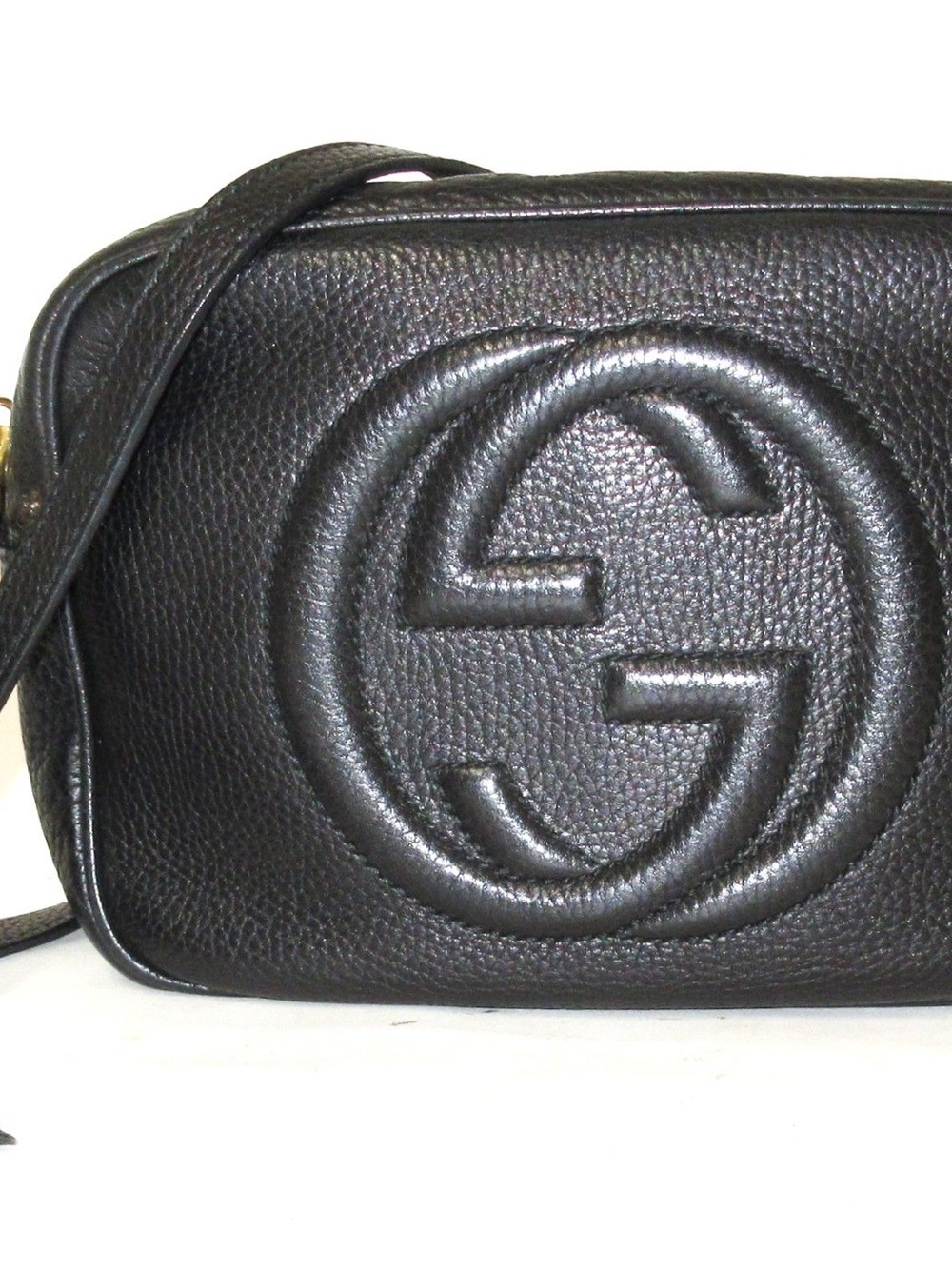 Gucci Soho Disco Crossbody Bag Black Pebbled Leather (w/ COA)